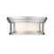 Z-Lite Willow 2 Light Flush Mount, Brushed Nickel, Inner White & Outer Clear 426F12-BN - alternate 4